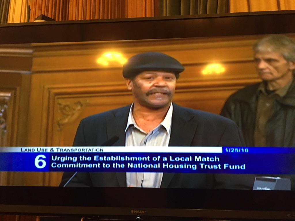 Mark Anthony Johnson, formerly homeless individual and member of CORE speaks to the importance of NHTF matching funds