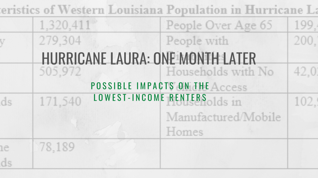 Estimating Hurricane Laura’s Possible Impact on the Lowest-Income&nbsp;Renters