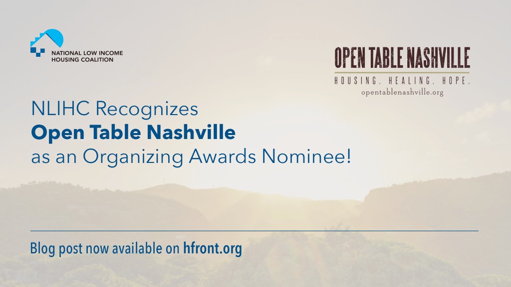 NLIHC Recognizes Open Table Nashville as an Organizing Awards&nbsp;Nominee!
