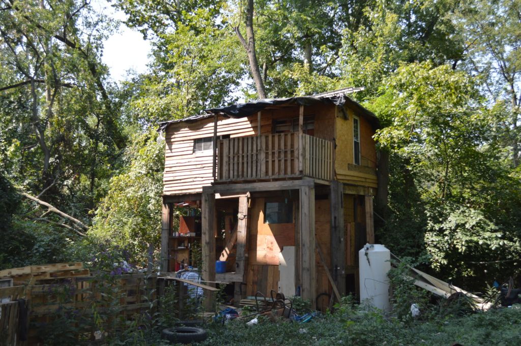 One of many homes constructed at Old Tent City 