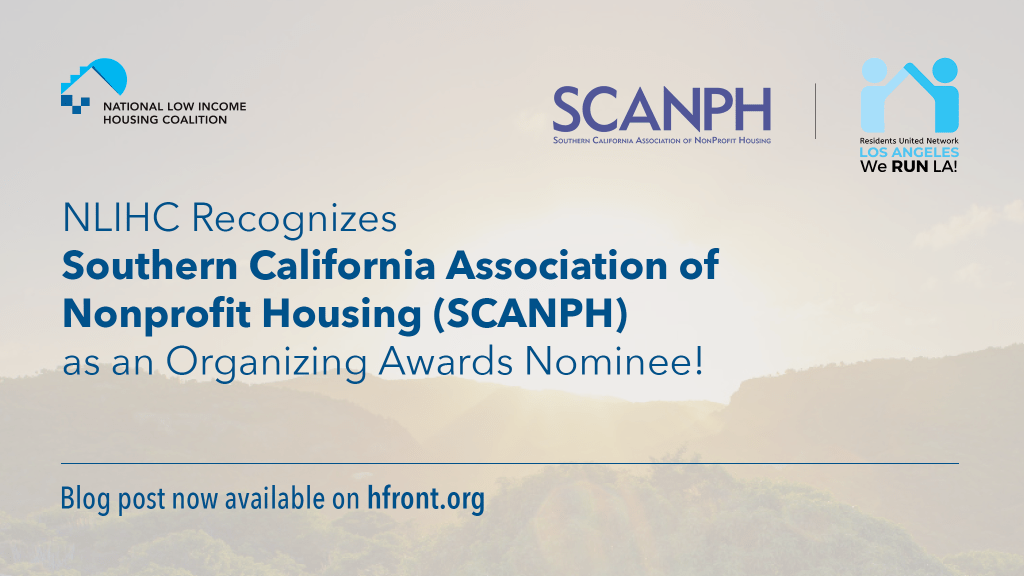 NLIHC Recognizes SCANPH as an Organizing Awards Nominee! 