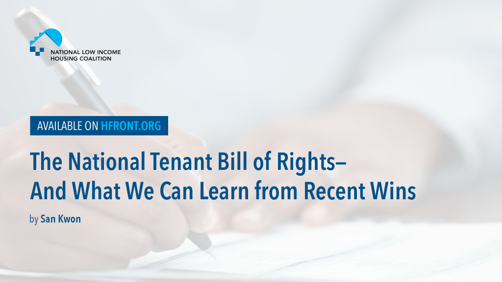 Blog cover for the National Tenant Bill of Rights–And What We learned from Recent Wins by San Kwon